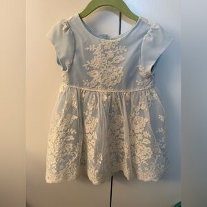 Pippa & Julie Light Blue Dress with White Lace